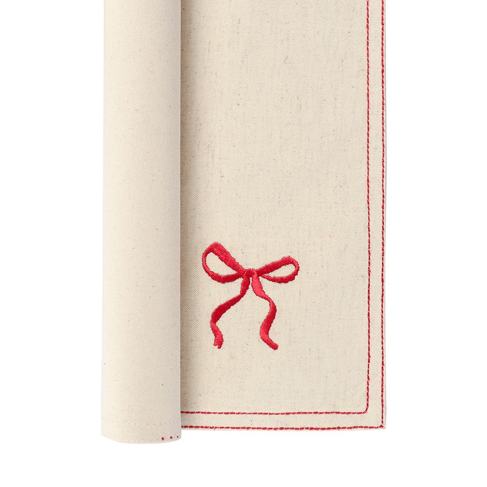 Салфетка под приборы Fancy Bows бежевого цвета из коллекции Essential, 35х45 см