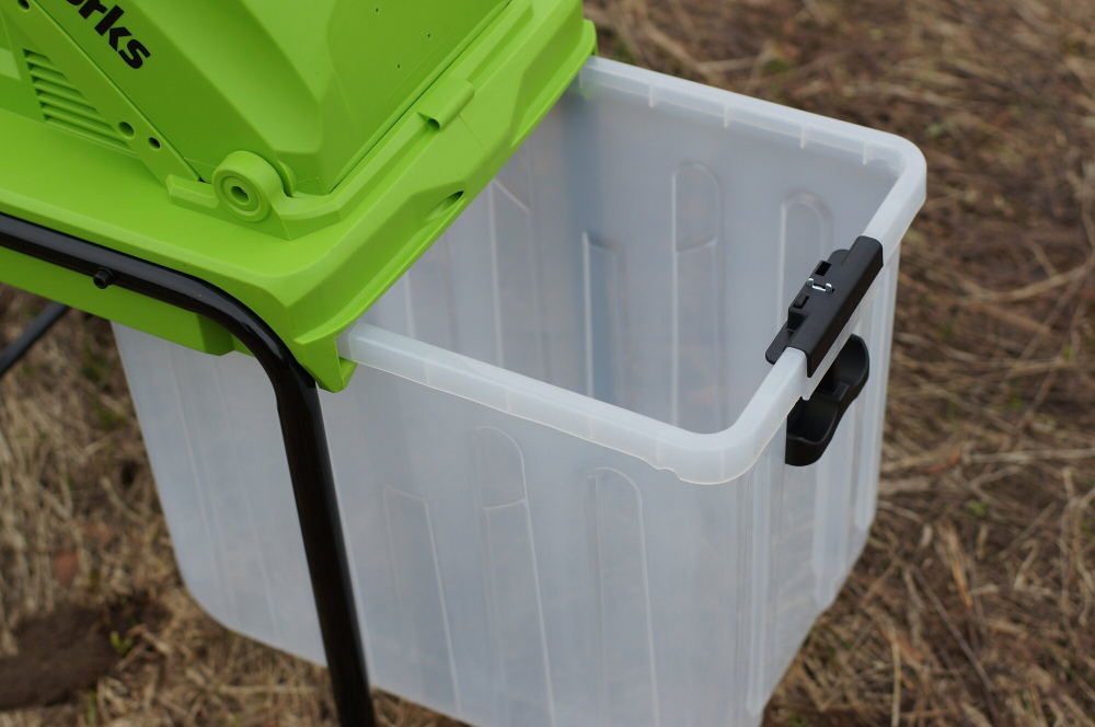 Измельчитель садовый электрический GREENWORKS GACSB, 220V, 2500W, с контейнером (2206707)