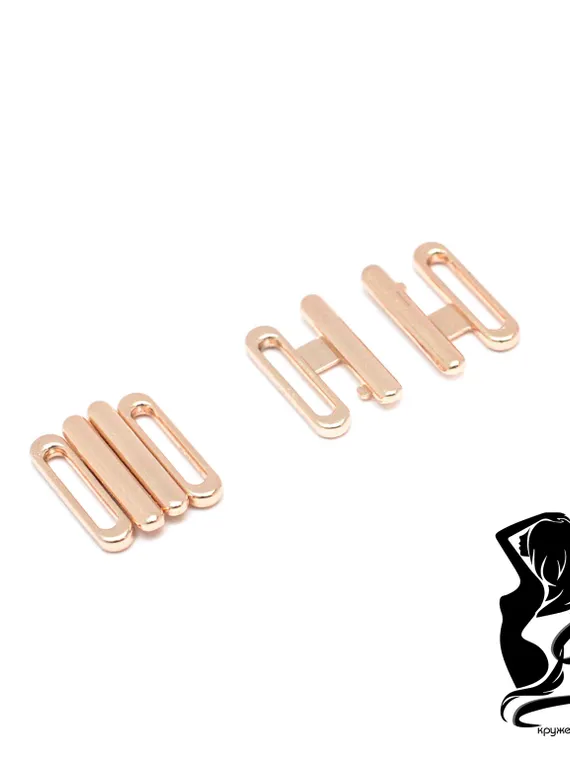 Застежка 10 мм, розовое  золото, Италия
