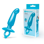 Голубая анальная пробка для массажа простаты 14,3см b-Vibe Hither Silicone Prostate Plug BV-076