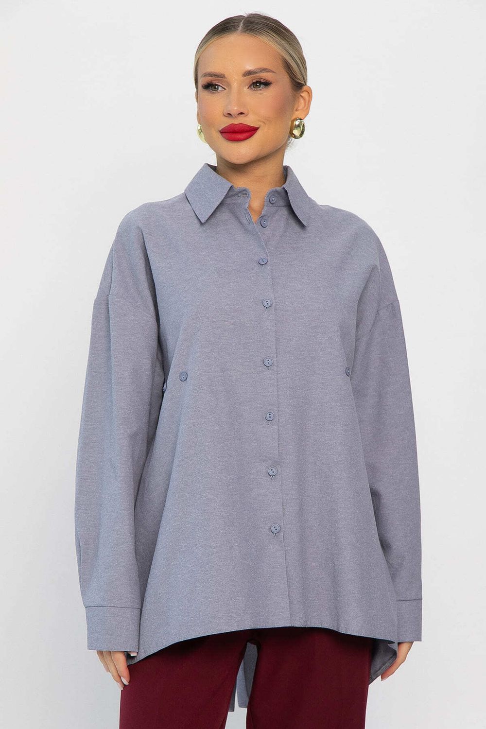 Рубашка Свободное падение (серая) Б14193-5М LT Collection