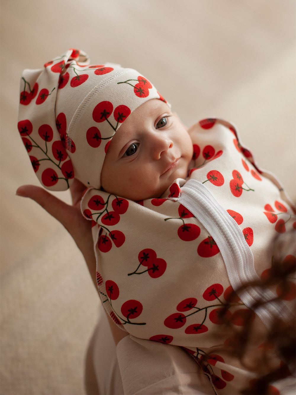 Пелёнка-кокон Mjölk Томаты Черри, уценка