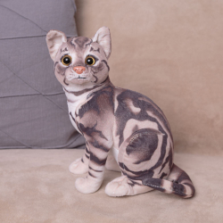 Мягкая игрушка Кот из меха для девочек и мальчиков в подарок