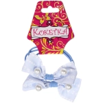 Резинки для волос детские 2шт «МЯТНЫЙ БУМ», бусинки, микс 5 цветов, d-5.5см (Кокетка)