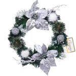Венок хвойный «Зима» d-30 см, Серебро