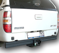 Фаркоп(прицепное) Лидер-Плюс для MAZDA BT-50 2007- , B2500 1996-2007, FORD RANGER 2006-2012 (паспорт и сертификат в комплекте)(без электрики)M305-FC