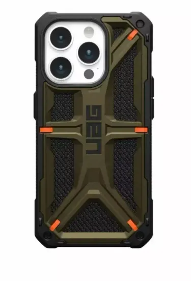 Чехол Uag Monarch для iPhone 15 Pro 6.1", цвет зеленый (Kevlar Element Green)