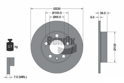 BENDIX Braking - BDS1009-BEN - Brake Disc