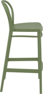 Стул пластиковый барный Siesta Contract Victor Bar 75, оливковый