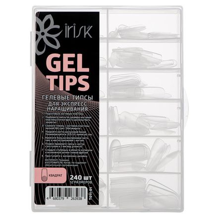 Irisk Gel Tips Гелевые типсы для экспресс наращивания Квадрат, 240шт