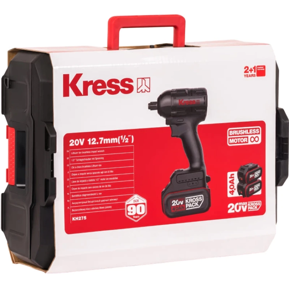 Kress KH275 гайковерт аккумуляторный ударный (2 x 4 Ач, ЗУ 6A)