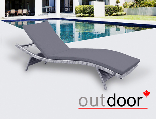 Шезлонг из ротанга OUTDOOR Палермо, светлый микс