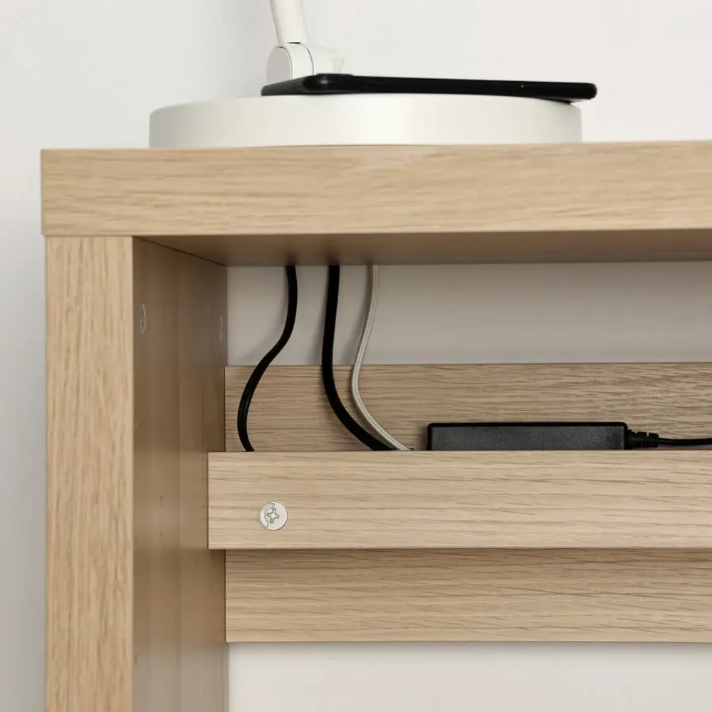 Письменный стол с полкой  - IKEA KALLAX/КАЛЛАКС ИКЕА, под беленый дуб, 77x111x39см