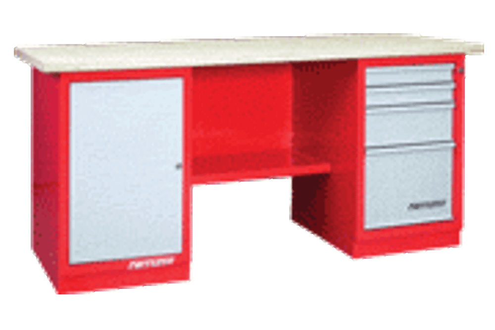 Верстак слесарный 2 тумбы: 1 дверца/4 ящика 01.204 Ferrum