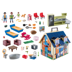 Playmobil - Портативный домик для кукол с оборудованием 70985