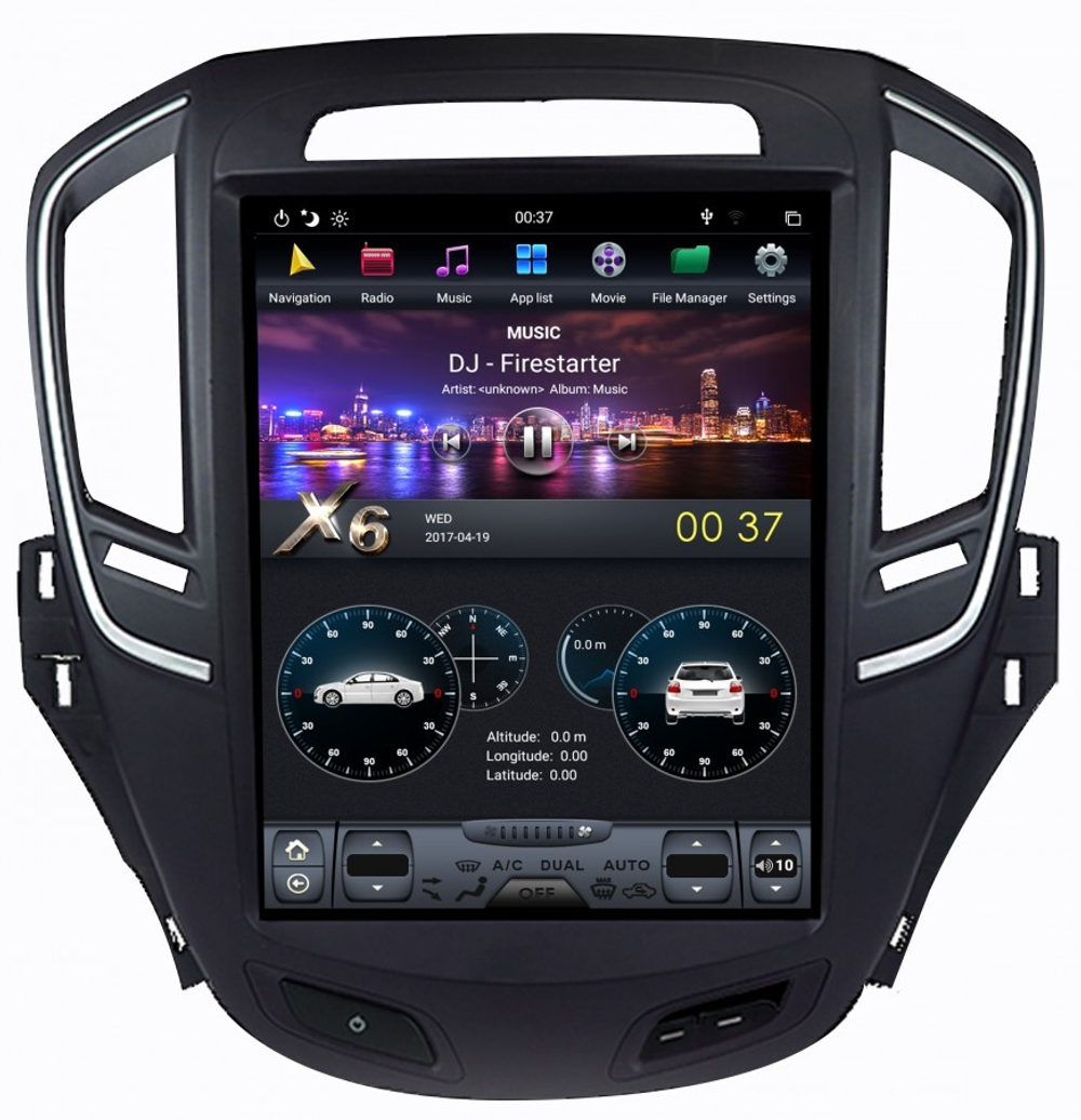 Магнитола для Opel Insignia 2013-2015 - Carmedia ZF-1023-DSP вертикальный экран 10.4" в стиле "Тесла" на Android 9, 4/32ГБ