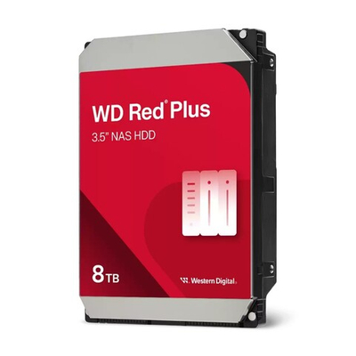 Жесткий диск Western Digital Red Plus NAS HDD 3.5" SATA 8Tb, 5640RPM, 256MB buffer, CMR