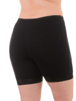 Панталоны из хлопка с эластичным кружевом по ноге (Размер: 4X) (Цвет: черный)