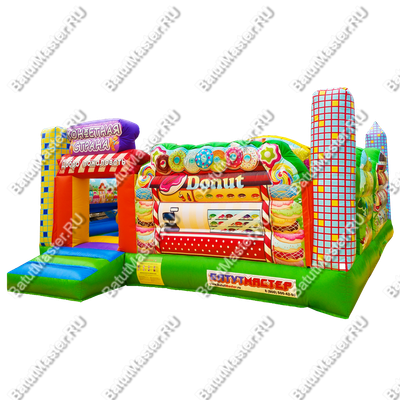 Коммерческий надувной батут "Конфетная страна" 6*5*2,8 м