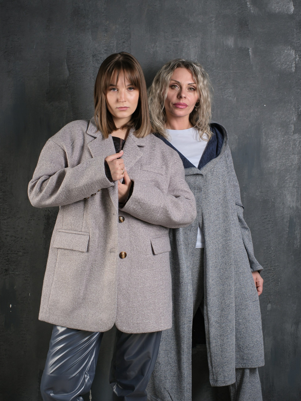 Жакет - полупальто/дымчато -лиловый