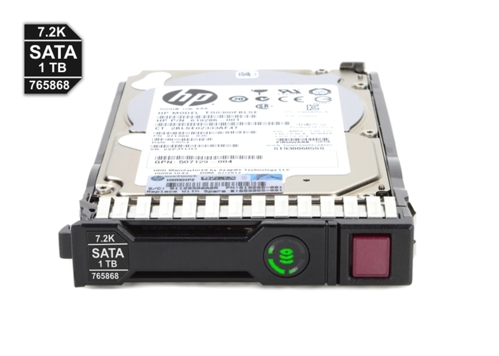 Жесткий диск HPE 765453-B21 HP G8-G10 1-TB 6G 7.2K 2.5 SATA 512e