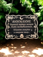 Табличка "Портал", смешной ведьмин декор на дверь