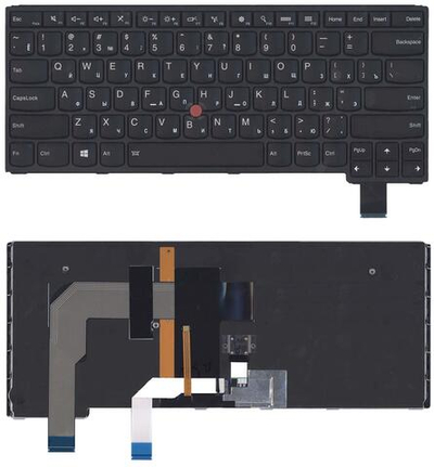 Клавиатура для ноутбука Lenovo Yoga S3-14, Yoga 460 черная с подсветкой