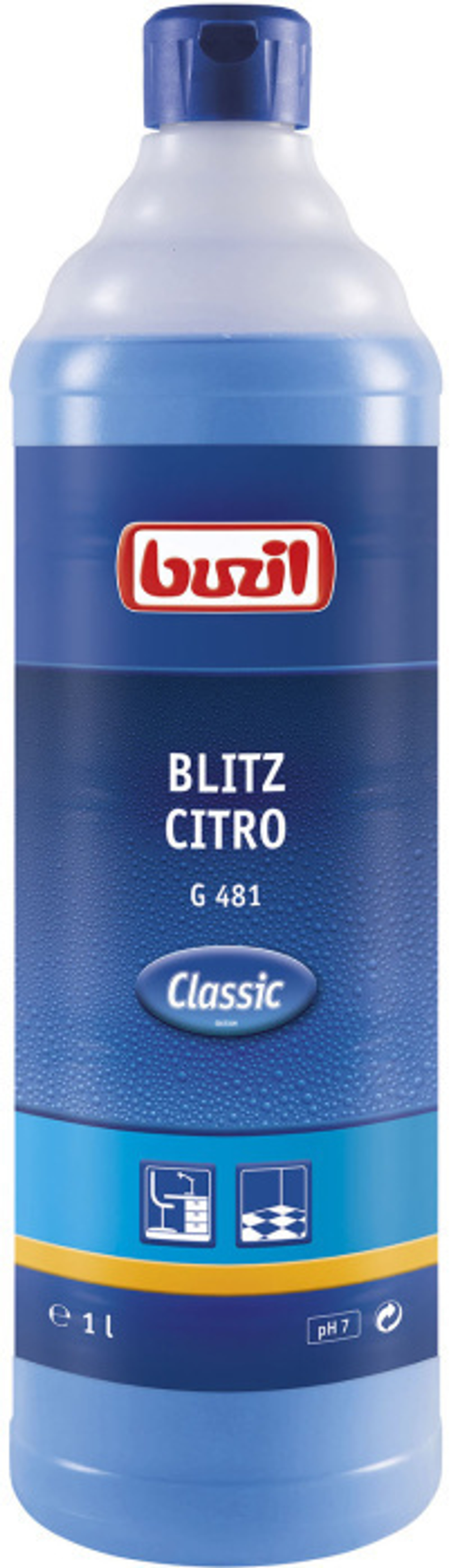 Blitz Citro, нейтрал/универсальное моющее ср-во со свежим ароматом цитрусовых, Buzil 1 л.