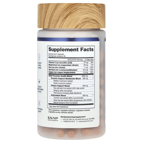 Snap Supplements, Здоровье простаты`` 90 капсул