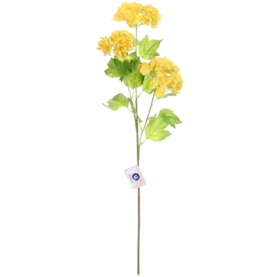 Цветок искусственный «Natur» 66см Гортензия желтая