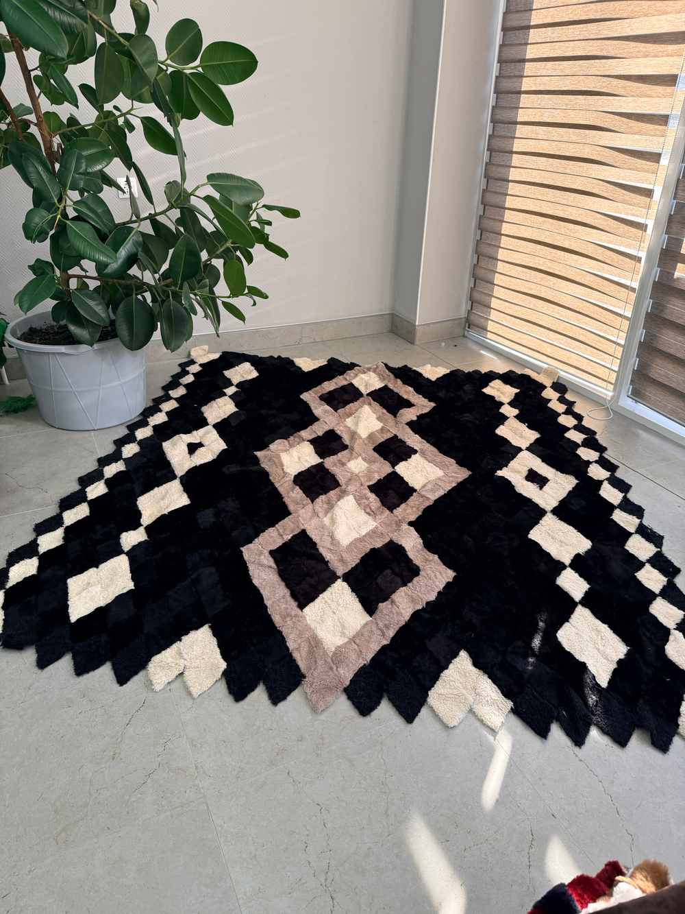 Покрывало меховое ковер из шкуры овчины