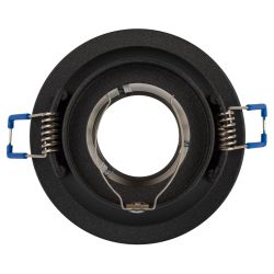 Светильник встраиваемый декоративный ЭРА KL103 BK/CH под лампу MR16 GU5.3 черный/хром