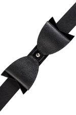 Чокер с бабочкой Pecado BDSM кожа черный