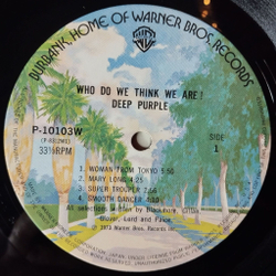 Винтажная виниловая пластинка LP Deep Purple Who Do We Think We Are (Japan 1976) (No Obi) Super Trouper P-10103W