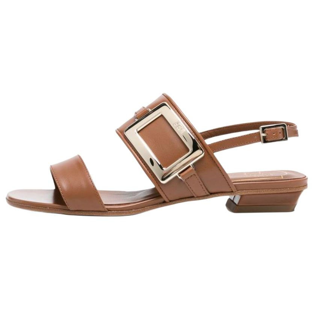 Roger Vivier Leather One Strap Sandals Women"s Brown