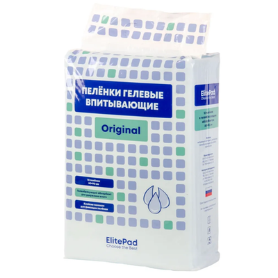 Elitepad пелёнки одноразовые, гелевые "original", 60х90см,10 шт/уп