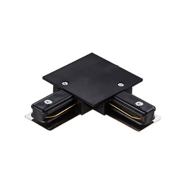 Коннектор L-образный для однофазного встраиваемого шинопровода 501127 черный Barra Lightstar