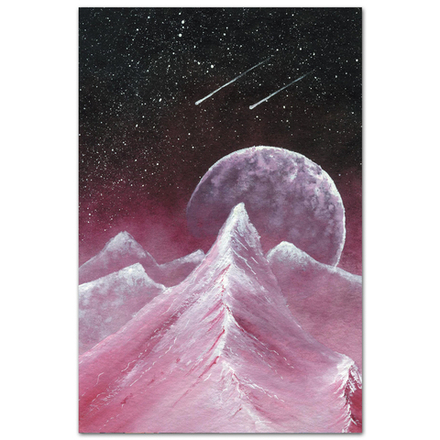 Пейзаж розовой планеты