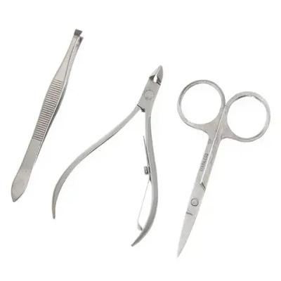 Маникюрный набор на блистере, 3 предмета «Ultramarineн» (кусачки для кутикулы, ножницы и пинцет)