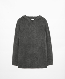 Oysho Свитер оверсайз с капюшоном, темно-серый