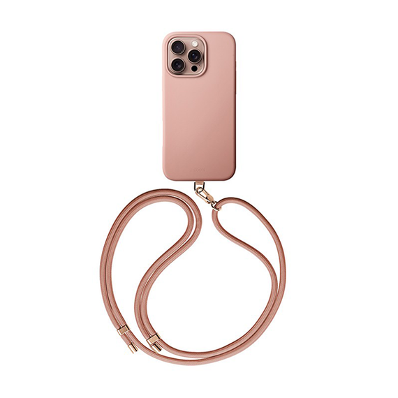 Чехол Uniq COEHL Creme Liquid silicone with Strap MagSafe для iPhone 16 Pro Max розовый (IP6.9P(2024)-CREMBPNK)