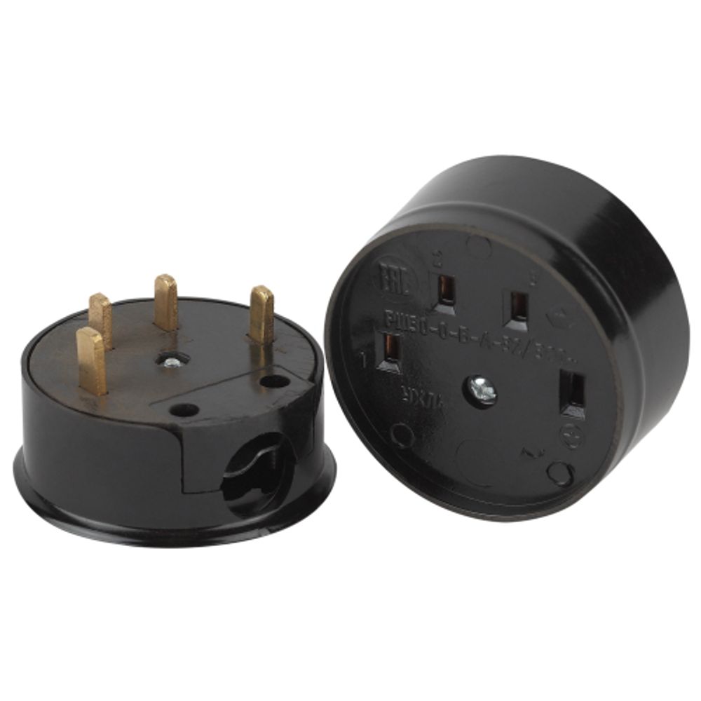 Соединитель Intro 9-804-06 электрический 3P+N СЭ 30-В-А-32/380 32А-380В ОУ карболит