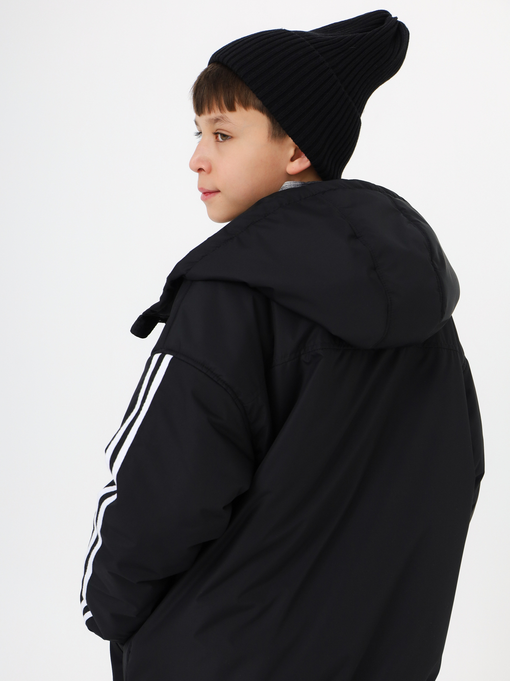 Куртка с лампасом, черная