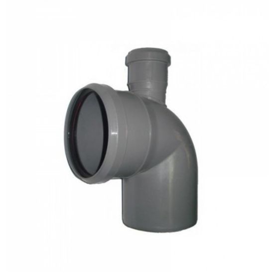 Отвод ПВХ с прямым патрубком Д.110/50 90гр.