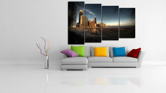 Модульная картина "Ночной город"