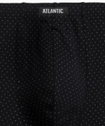 Мужские трусы шорты Atlantic, набор из 3 шт., хлопок, черные + изумрудные, 3MH-196
