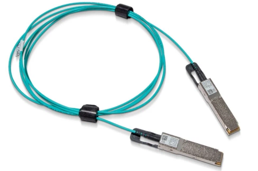 Кабель Mellanox MFS1S00-H010E, QSFP+, оптическое волокно, зеленый, 10м