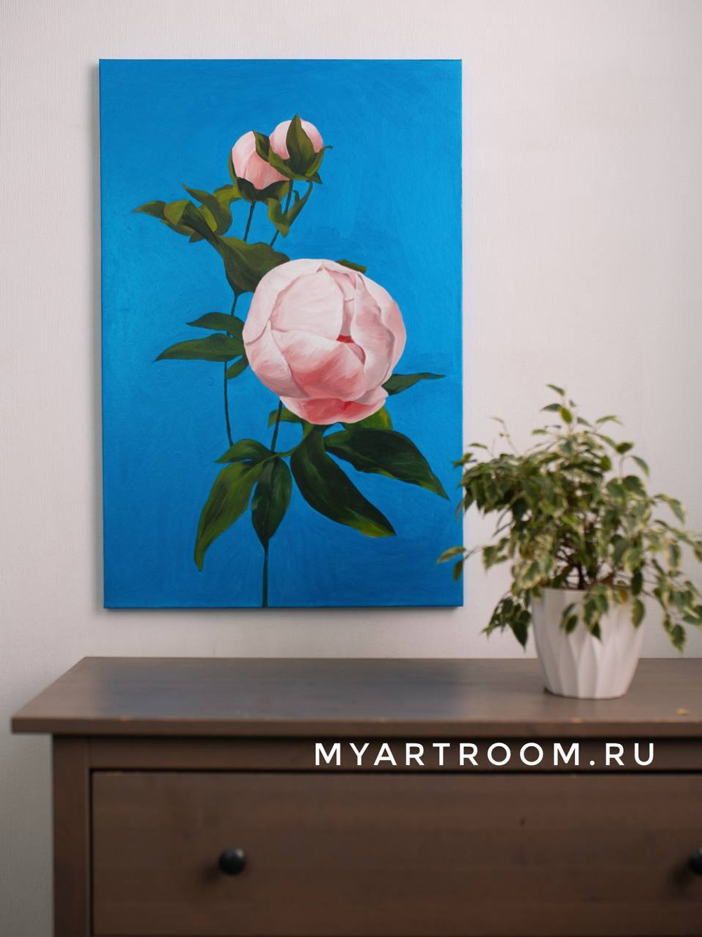 Интерьерная картина "Розовый пион"
