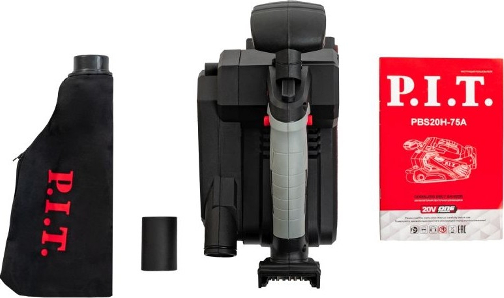 Шлифмашина ленточная аккумуляторная P.I.T. PBS20H-75A бесщеточная Solo