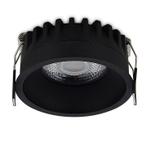 Светильник встраиваемый CRATER,  10W,  876Lm,  3000K,  D82хH40мм,  IP44,  черный